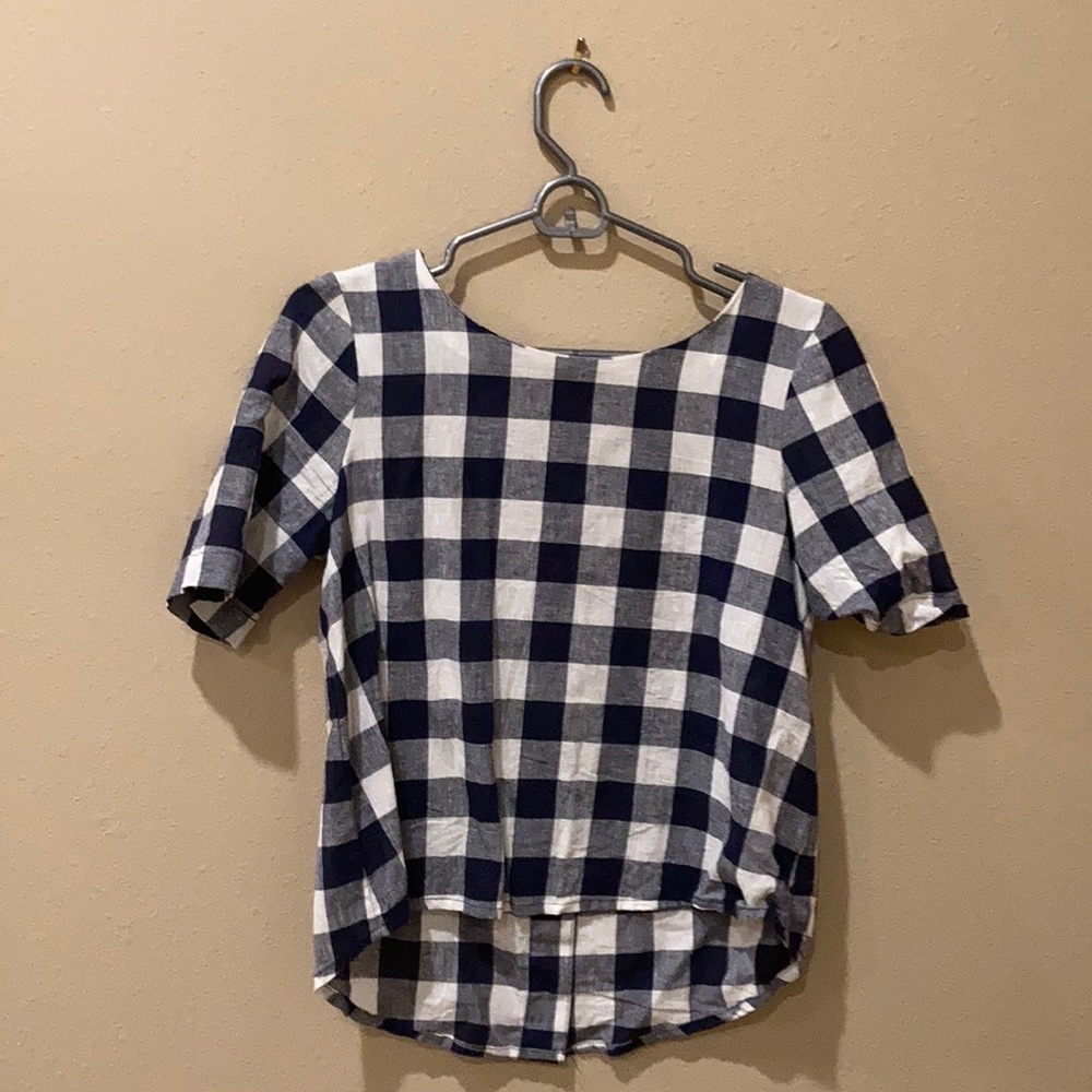 Copper Key Navy Blue Plaid Shirt